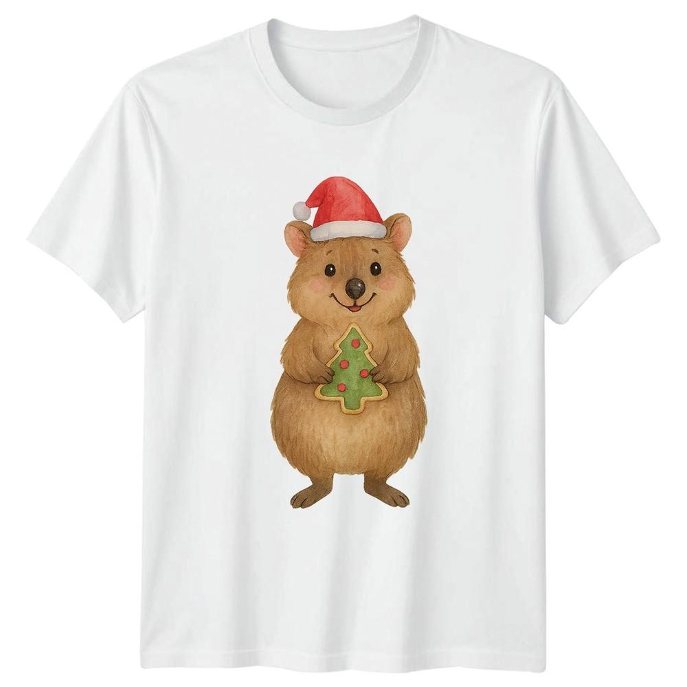 Quokka Christmas Cookie Santa Hat Holidays Unisexs TShirt Unisexs Tee S