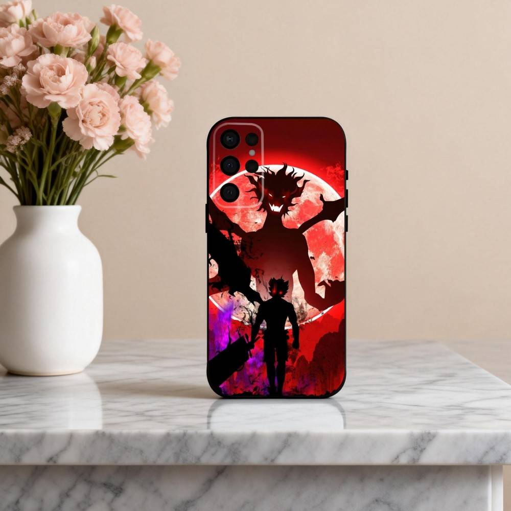 Anime Cool A-Asta B-Black C-Clover  Phone Case For Samsung S25,24,23,22,30,21,10,9,Ultra,Plus,Lite,FE,4,5 G Soft Black Case