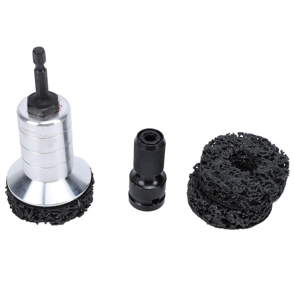 Radnaben-Reinigungskit Rostentferner für Bremsscheibe und Radbolzen 1/2 Zoll Schraubenschlüssel-Adapter mit 2 Ersatz-Schleifscheiben