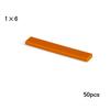 50pcs Bulk Building Blocks Smooth 1x6 Figure Bricks 11 Colors Educational Creative Toys for Children Size Compatible With 6636