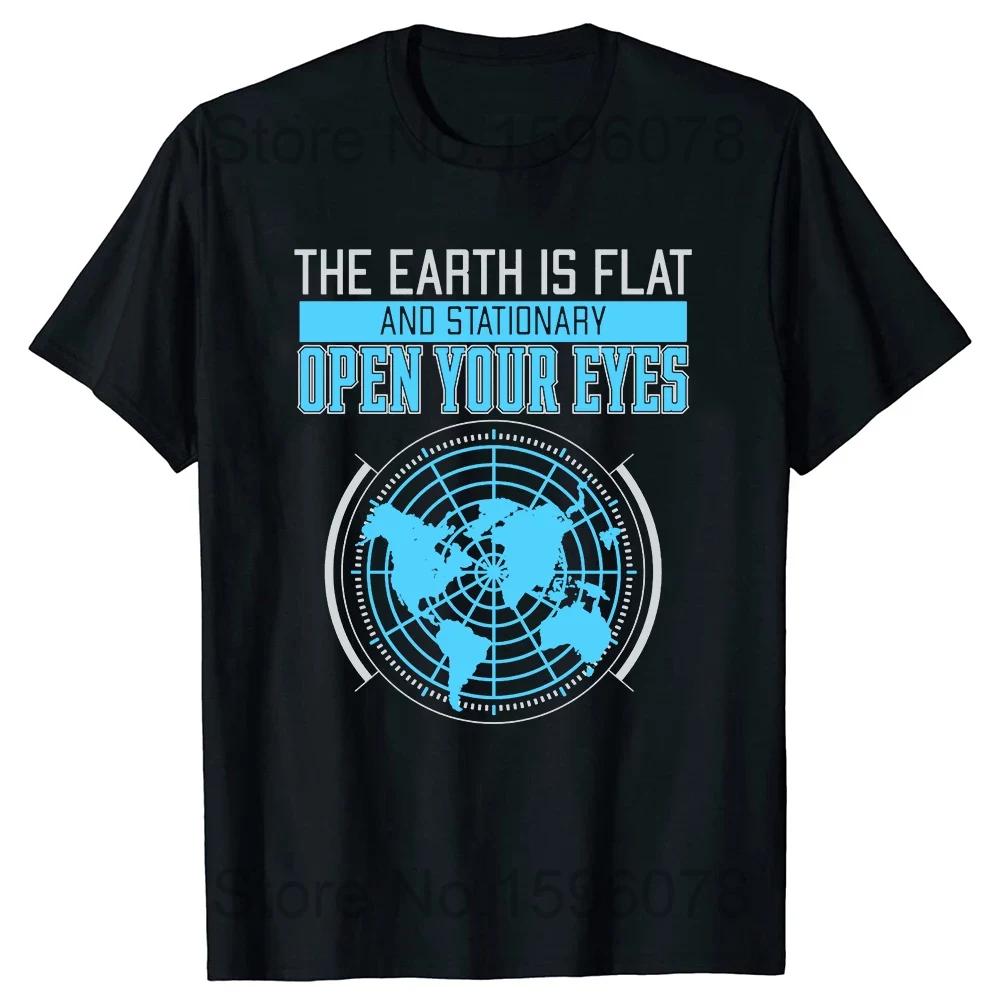 Funny Flat Earth Astronaut T Shirts Cotton Streetwear Short Sleeve Birthday Gifts Summer Style Fashion T-shirt Mens Clothing
