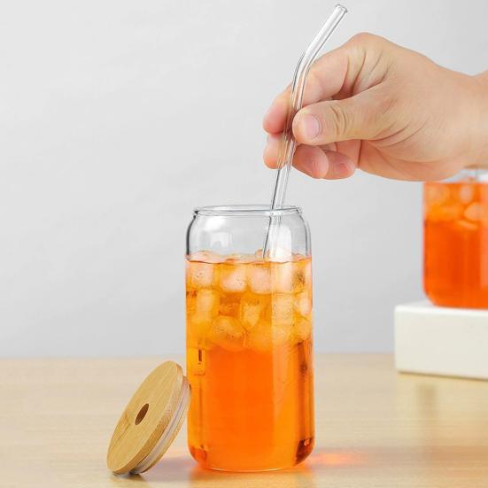 Color Changing Glass Cups with Lids Straws 16/20oz Cartoon Summer Iced Coffee Cold Tumbler Personalized Glass Drink Container