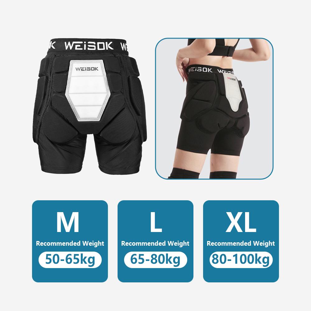 3D skyddande vadderade shorts Butt Pad Shorts EVA Silikon Gear Guard för snowboardåkning skridskoåkning