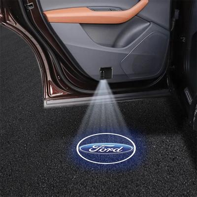 Car Sticker Ford Car LED Door Projector Lamp Laser HD Welcome Courtesy Lights Decoration For Ford Escape Edge Mondeo Taurus Fusi
