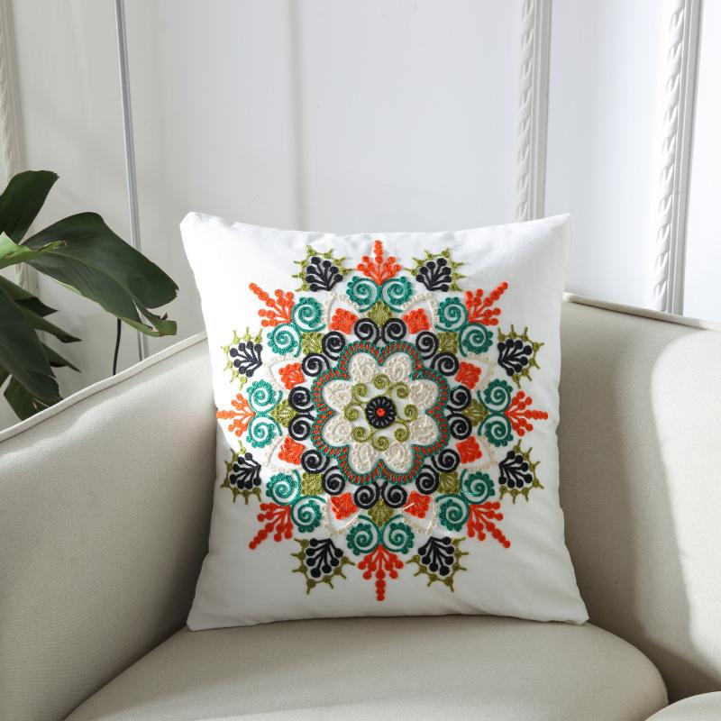 

Sofa Cushion Pillow Case Square Home Decor Cushions Cover Fashion Embroidery Series Pillow Case 45x45cm Linen Soft Textiles 45x45cm