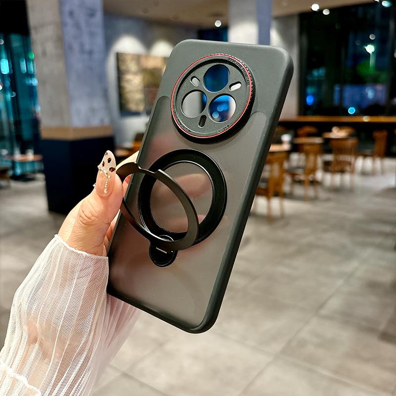 For Realme 14 Pro Plus TUP Material Lens Full Protection Bracket Magnetic Drop Resistant Phone Case CMDLKZJ