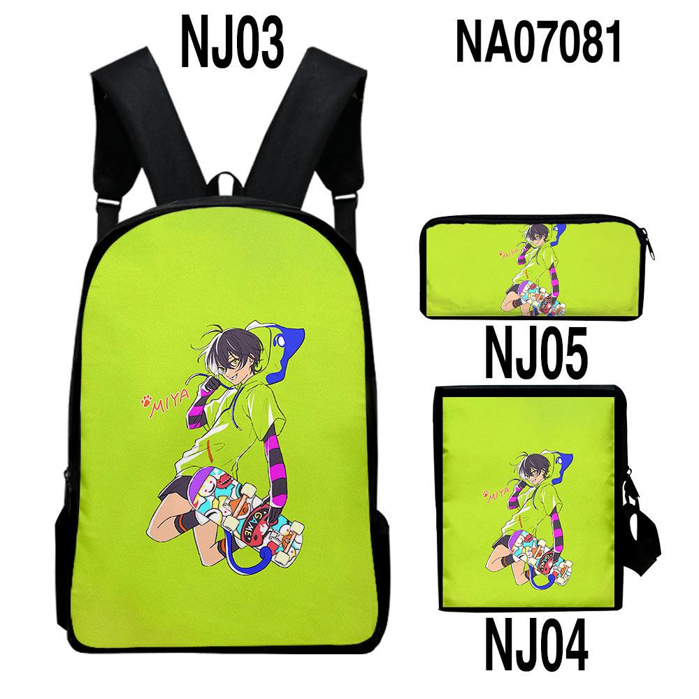 Trendy Popular SK8 the infinity 3D Print 3pcs/Set pupil School Bags Laptop Daypack Backpack Inclined shoulder bag Pencil Case