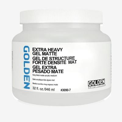 Gel for Acrylic Paint - GOLDEN - Extra Heavy Gel Matte - 946ml - Very Thick - Unique Texture
