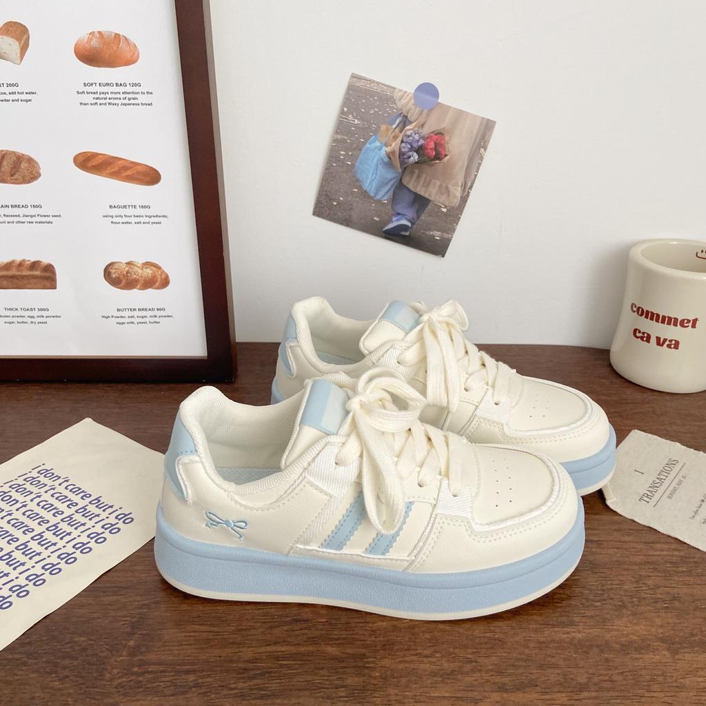 Student autumn breathable board shoes new platform ins trendy niche bread shoes