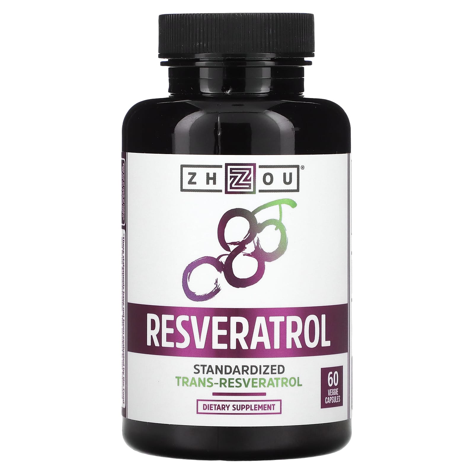 

Zhou Nutrition, Ресвератрол, 60 вегетаріанських капсул