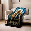 Fantasy characters in a magical forest with glowing accents and creatures. for all seasons blanket lunch break throw gift