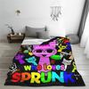 Sprunki Best Beatmaker Blanket Fleece Autumn/Winter Breathable Super Warm Throw Blankets for Bedding Office Plush Thin Quilt
