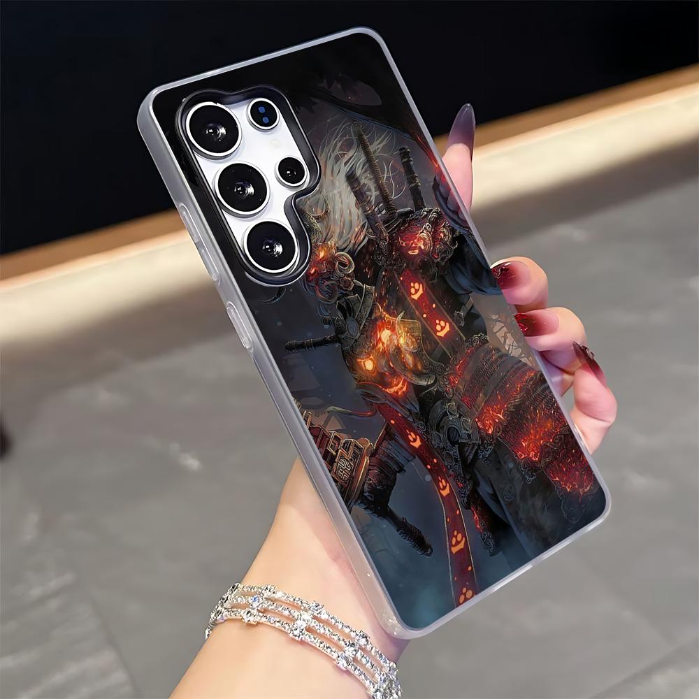 game Nioh 3 Phone Case for Samsung S25 S24 S23 S22 S21 FE Plus Ultra Black 2-in-1 Jelly silicone case