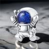 S925 Silver Astronaut Bead Bracelet Charms For Women Birthday Party Gifts Fine Jewelry DIY Accessories
