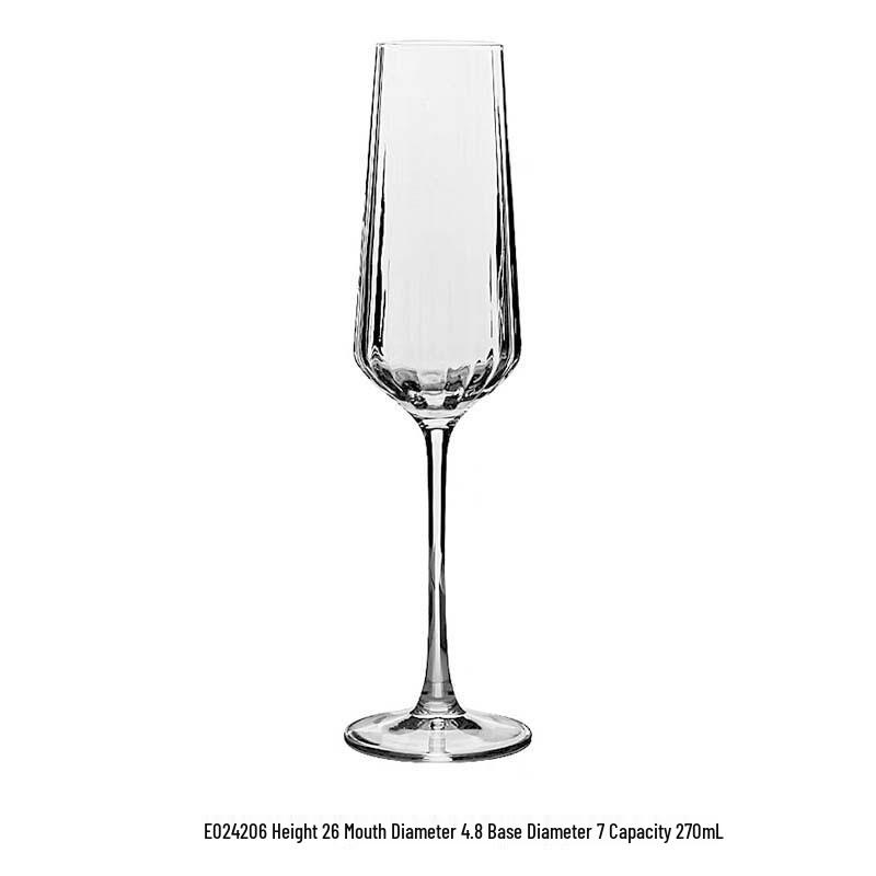 Crystal Burgundy Red Wine Glass Set - High-Stemmed Glasses for Red Wine, Champagne, and Cocktails High-Stemmed Glass