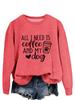 ALL I NEED Loose-Fit Round Neck Pullover Hoodie