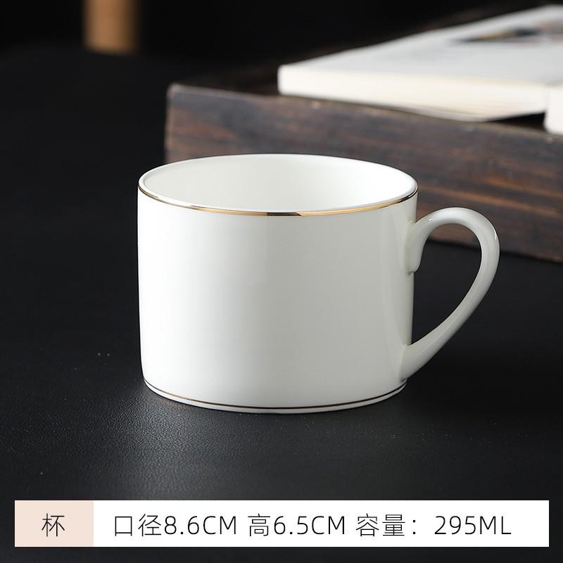 Caneca Porcelana de Osso borda dourada conjunto de xícaras de café luxo flor cerâmica xícara e pires inglês negócios Hotel utensílios de café americanos caneca