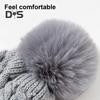 3 Pcs/Set Unisex Winter Hat Scarf Gloves Set Thick Knitted Ear Protection Cap Gloves Stretchy Plush-lined Windproof Winter Dome Beanie Neck Wrap Set