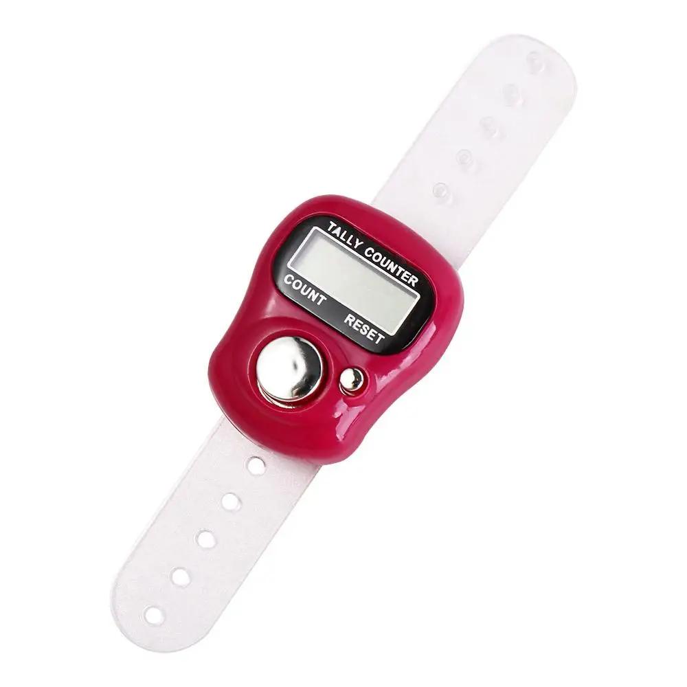 Mini Finger Ring Tally Counter Digital Electronic Knitting Row Counter Weave Tools Hand Held Stroke Counters Point Marker