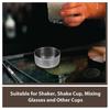 Silver Shaking Tumbler Lid Stainless Steel for Protection 2Pcs