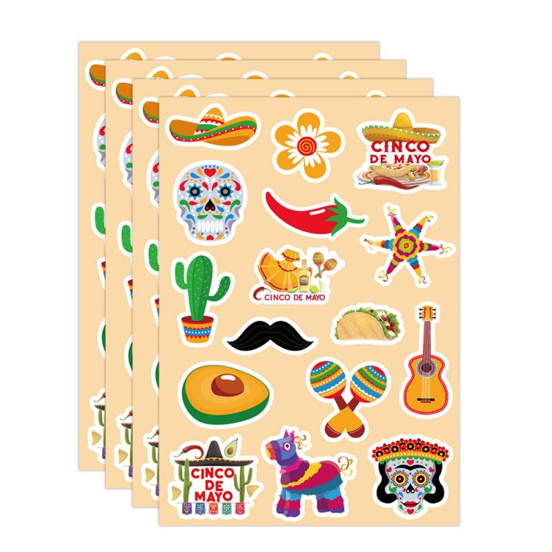 Mexican Party Stickers & Tags - Luggage, Notebook, DIY Cartoon Graffiti Decoration Stickers, Home Decoration