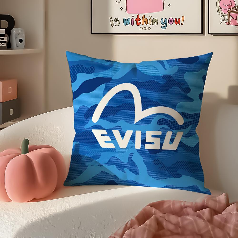 Fashion Clothing Brand EEvisu Cushion Cover Pillowcase Short Plush Invisible zipper Room Sofa Cushion Cover