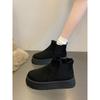 Thick-soled snow boots women's winter 2 new velvet thickened warm boots bread women's shoes big cotton shoes