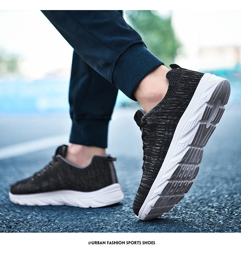 Spring & Autumn Men's Large Size Breathable Flyknit Running Shoes