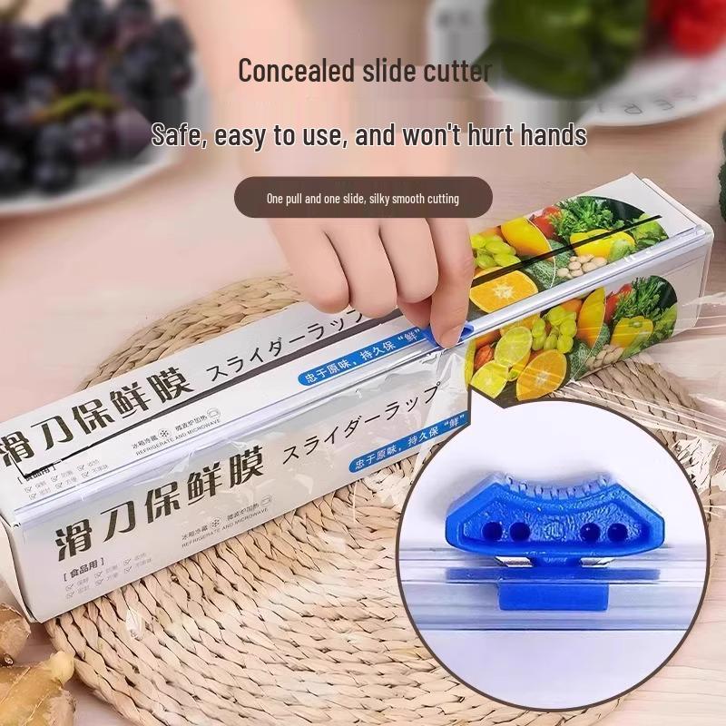 Intro Offer: Slide-Cut Cling Film with Cutter - Food-Grade Kitchen Essentials