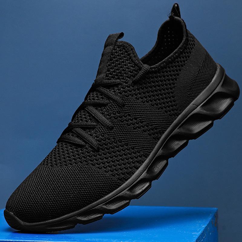 Mens Running Shoes Soft Soles Wear-Resistant Breathable Athletic Shoes Mesh Outside Stylish Big Size Tennis Shoes For Men