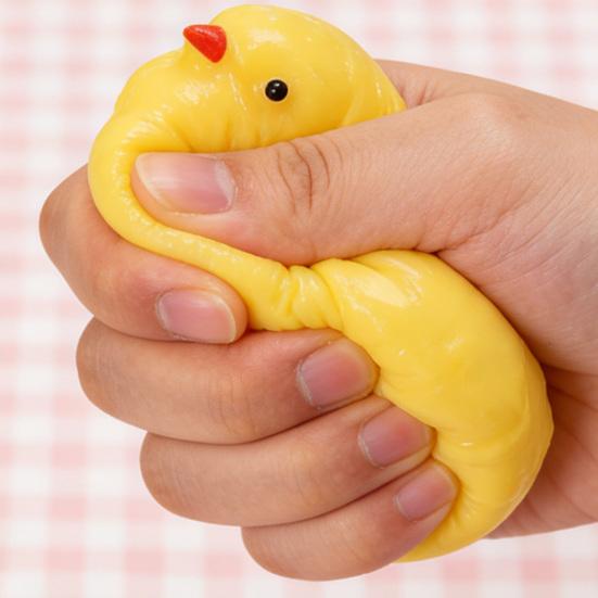 1/2 Stück Simuliertes Küken Stressabbau Spielzeug Handgefertigt Ultra Weiches Küken Quetsch Fidget Spielzeug Anti-Angst Küken Kneifen Sensorisches Spielzeug Hängende Dekoration