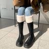Grape Mom 2025 Autumn and Winter New White Plush Thick-soled Snow Boots Medium and Long Knight Boots Women