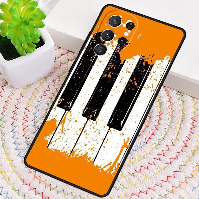 Piano Keys Musical TPU Phone Case For Samsung Galaxy Note 10 Pro S26 S25 S24 S23 S22 Ultra Plus S21 FE S20 Shockproof Cover