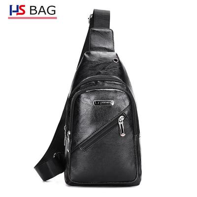 Men's New Style PU Leather Chest Bag – Soft Material, Single Shoulder Business Pack for Outdoor Travel & Hiking