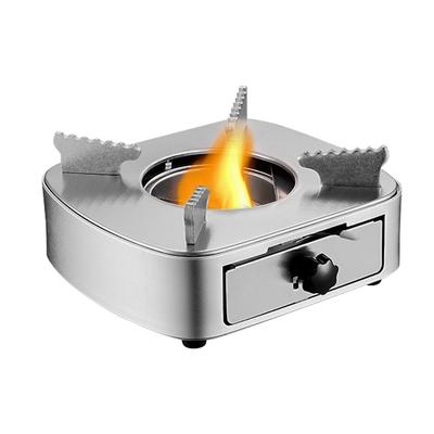 Mini-Alkoholofen-Brenner aus Edelstahl, verstellbare Feuerkraft, winddicht, Schubladenstil