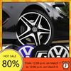 For VW Volkswagen Jetta MK5 Golf 4Pcs VW Hub Center Sticker Aluminum Decals Car Accessories For Volkswagen Polo Arteon Tiguan Go 4HNK