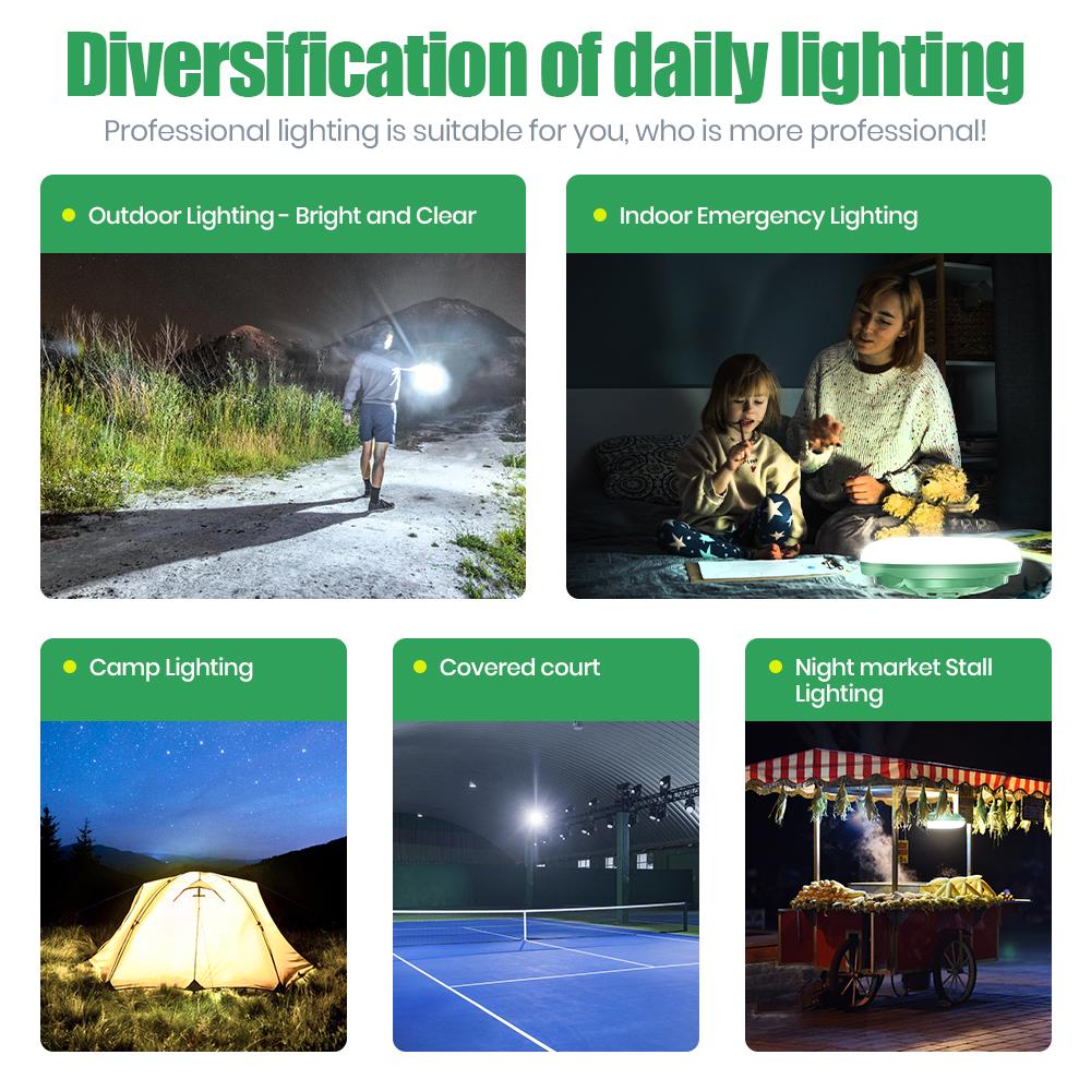 2025 High Quality Outdoor Solar Camping LED Tent Light New Hot Sale Rechargeable Solar Lantern Flashlight with ABS Body