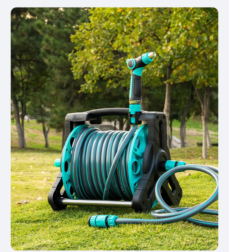 High-Pressure Watering & Car Wash Nozzle Set with Storage Rack