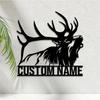Custom Metal Sign Deer Silhouette Surname Decor Hot Sale for Home Garden