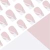 24 Stück Kurze Quadratische Aufdrücknägel Glänzende Acryl-Falschnägel French Tip Aufklebenagel Maniküre für Frauen und Mädchen