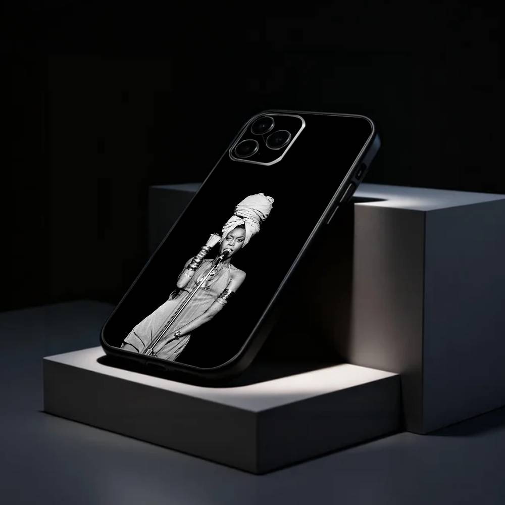

COOL E-Erykah Badu Singer Phone Case Silicone Soft For IPhone 17 16 15 14 13 12 11 X XR Plus Pro Max Plus iPhone16promax