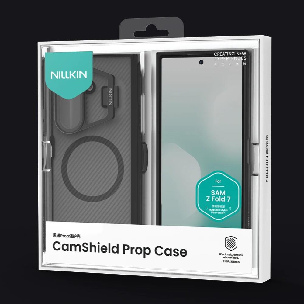NILLKIN For Samsung Galaxy Z Fold 7 5G Case Magnetic Camshield Prop with S-Pen Case Transparency Camera Stand Cover Protection