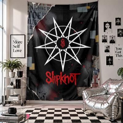 Slipknot Duvar Kilim Ev Dekorasyonu Yatak Odası Oturma Odası Arka Planı için Duvara Asılan Kumaş