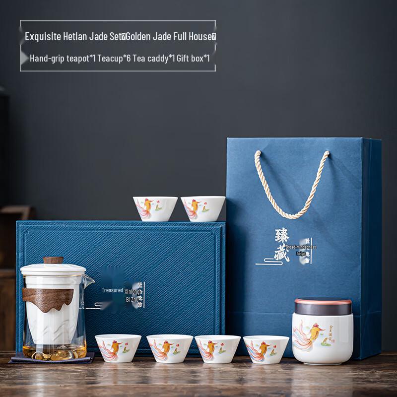 Dehua White Porcelain Xishi Pot Tea Set