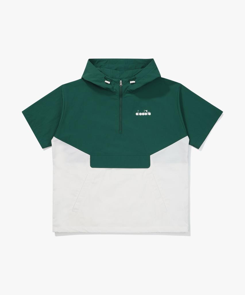 Diadora Grand Slam Color Block Short Sleeve Anorak Green