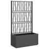 Planter with Trellis Dark Grey 80 X 36 X 140 Cm PP