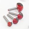 SeonFook Set of 6mm Carbide Router Round Nose Router Bits for Electric Router Bits for Woodworking 4-Piece U-Groove Bits, 6.35mm Shank, Trimmers,