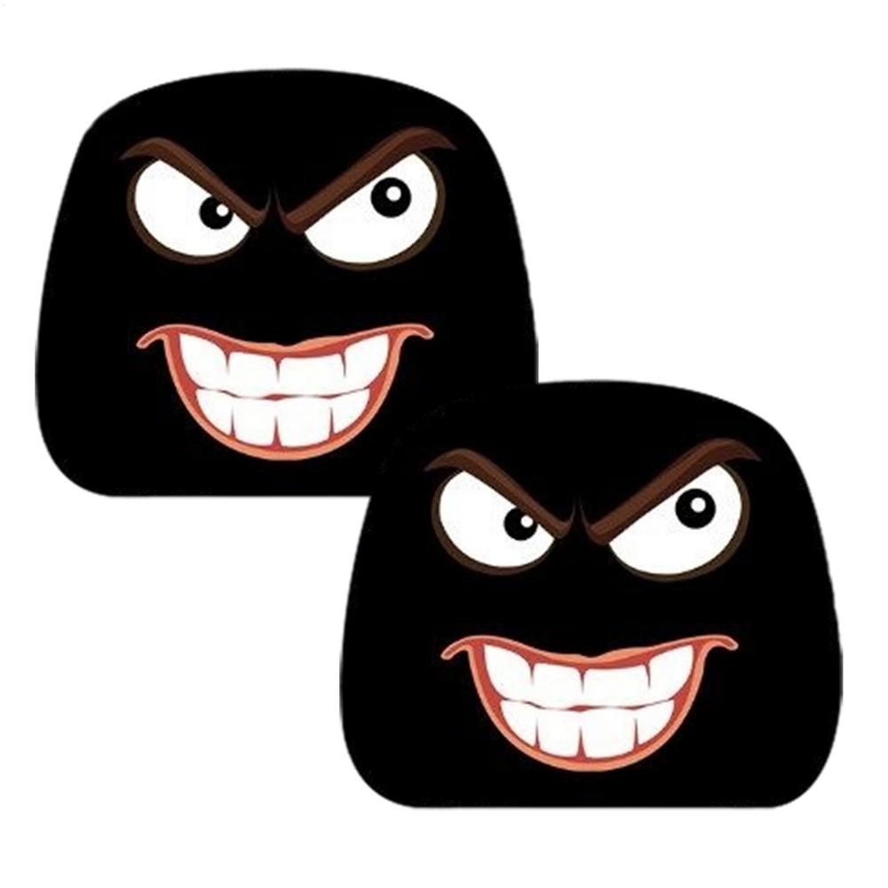 2pcs Funny Cartoon Car Headrest Covers, Front Seat Protector For Men Women, Halloween Christmas Gift For Drivers car accessories