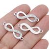10Pcs Gold Plated Crystal Infinity Love Charm Connector For Jewelry Making Bracelet Diy Necklace Findings Accessories