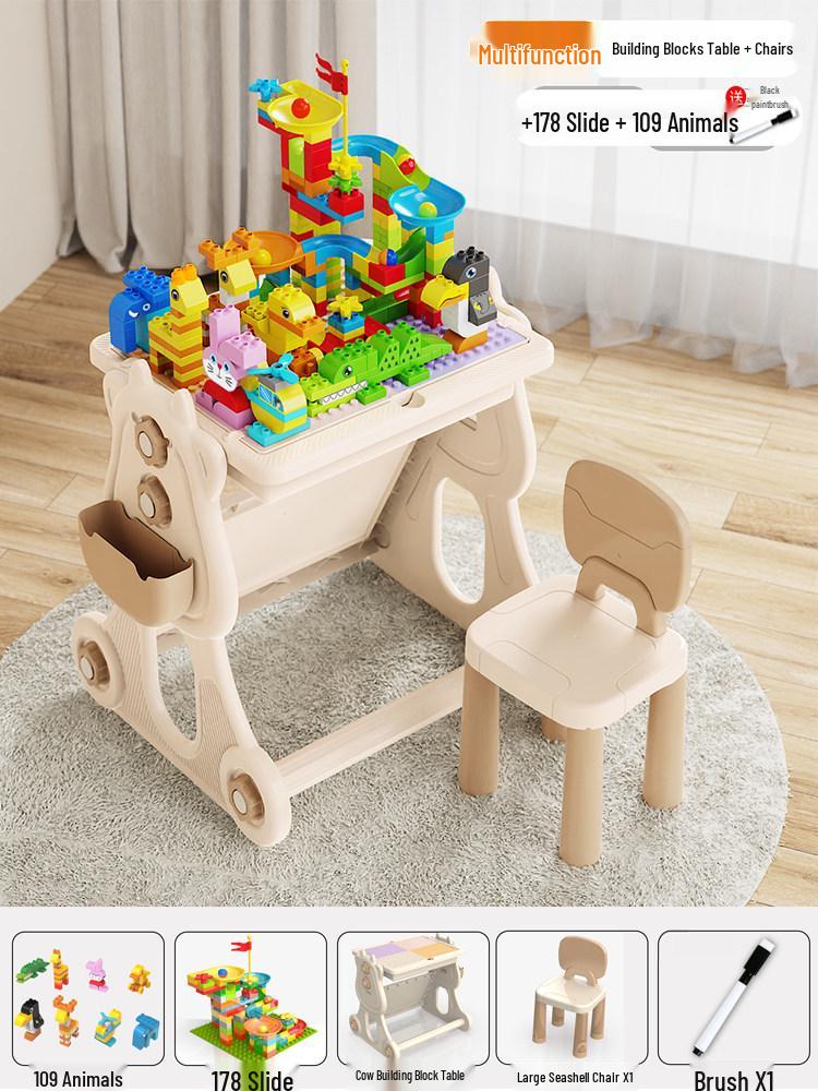 2026 New Model: Children's Educational Building Block Table, Multifunctional Puzzle Game for Ages 3-6